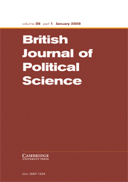 British Journal of Political Science Volume 39 - Issue 1 -