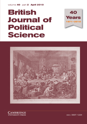 British Journal of Political Science Volume 40 - Issue 2 -