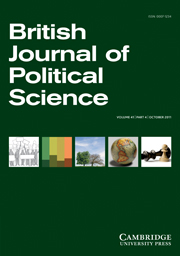 British Journal of Political Science Volume 41 - Issue 4 -