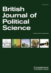 British Journal of Political Science Volume 43 - Issue 1 -