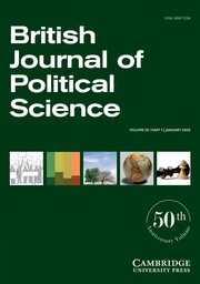 British Journal Of Political Science: Volume 50 - Issue 1 | Cambridge Core