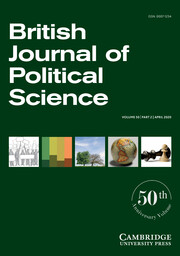 British Journal of Political Science Volume 50 - Issue 2 -