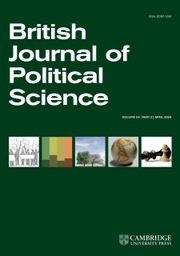 British Journal of Political Science Volume 54 - Issue 2 -