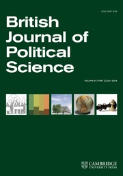 British Journal of Political Science Volume 54 - Issue 3 -