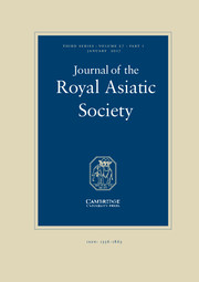 Journal of the Royal Asiatic Society Volume 27 - Issue 1 -