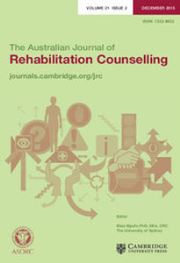 The Australian Journal of Rehabilitation Counselling Volume 21 - Issue 2 -
