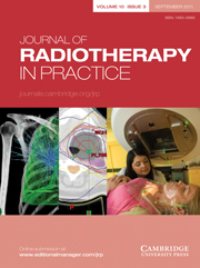 Journal of Radiotherapy in Practice Volume 10 - Issue 3 -