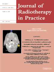 Journal of Radiotherapy in Practice Volume 5 - Issue 2 -