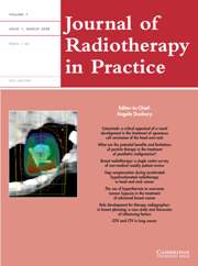 Journal of Radiotherapy in Practice Volume 7 - Issue 1 -