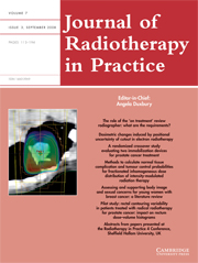 Journal of Radiotherapy in Practice Volume 7 - Issue 3 -