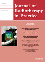 Journal of Radiotherapy in Practice Volume 7 - Issue 4 -
