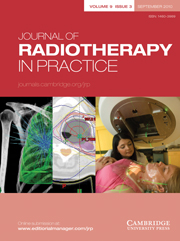 Journal of Radiotherapy in Practice Volume 9 - Issue 3 -