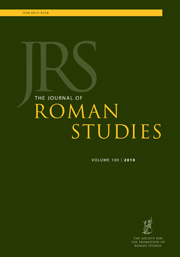 The Journal of Roman Studies Volume 100 - Issue  -