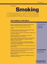 Journal of Smoking Cessation Volume 7 - Issue 1 -
