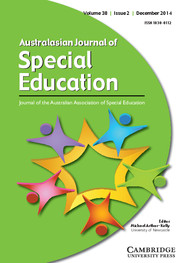 Australasian Journal of Special and Inclusive Education Volume 38 - Issue 2 -