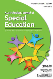 Australasian Journal of Special and Inclusive Education Volume 41 - Issue 1 -