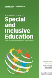 Australasian Journal of Special and Inclusive Education Volume 43 - Issue 2 -