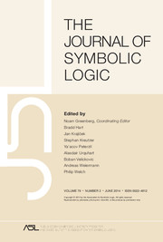 The Journal of Symbolic Logic Volume 79 - Issue 2 -