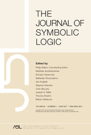 The Journal of Symbolic Logic Volume 82 - Issue 2 -
