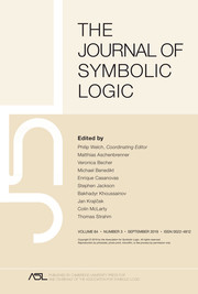 The Journal of Symbolic Logic Volume 84 - Issue 3 -