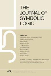 The Journal of Symbolic Logic Volume 85 - Issue 3 -