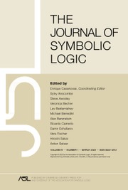 The Journal of Symbolic Logic Volume 87 - Issue 1 -