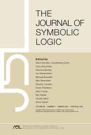 The Journal of Symbolic Logic Volume 88 - Issue 1 -
