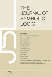 Latest issue | The Journal of Symbolic Logic | Cambridge Core