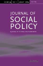 Journal of Social Policy Volume 33 - Issue 1 -