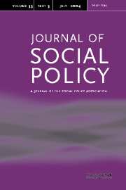 Journal of Social Policy Volume 33 - Issue 3 -