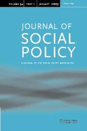 Journal of Social Policy Volume 34 - Issue 1 -