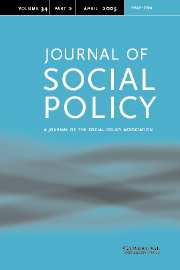 Journal of Social Policy Volume 34 - Issue 2 -