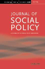 Journal of Social Policy Volume 35 - Issue 4 -
