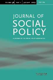 Journal of Social Policy Volume 36 - Issue 1 -