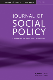 Journal of Social Policy Volume 38 - Issue 3 -