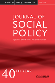 Journal of Social Policy Volume 40 - Issue 4 -