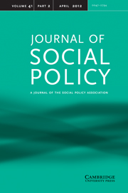 Journal of Social Policy Volume 41 - Issue 2 -