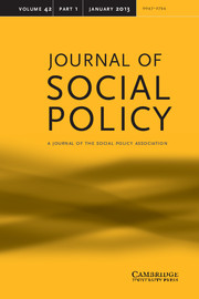 Journal of Social Policy Volume 42 - Issue 1 -