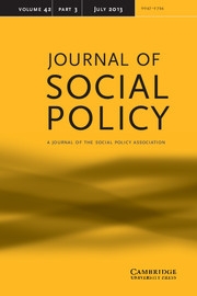 Journal of Social Policy Volume 42 - Issue 3 -