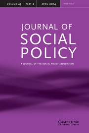 Journal of Social Policy Volume 43 - Issue 2 -