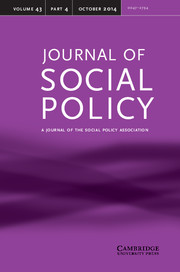 Journal of Social Policy Volume 43 - Issue 4 -