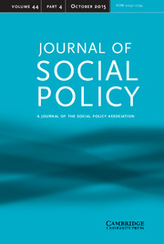 Journal of Social Policy Volume 44 - Issue 4 -