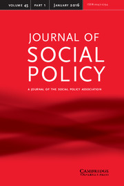 Journal of Social Policy Volume 45 - Issue 1 -