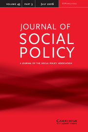 Journal of Social Policy Volume 45 - Issue 3 -