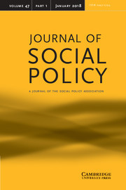 Journal of Social Policy Volume 47 - Issue 1 -