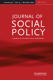 Journal of Social Policy Volume 50 - Issue 4 -