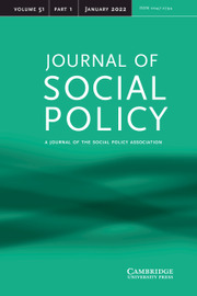 Journal of Social Policy Volume 51 - Issue 1 -