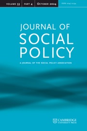 Journal of Social Policy Volume 53 - Issue 4 -