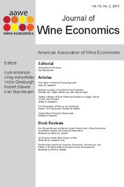 Journal of Wine Economics Volume 10 - Issue 2 -