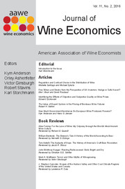 Journal of Wine Economics Volume 11 - Issue 2 -